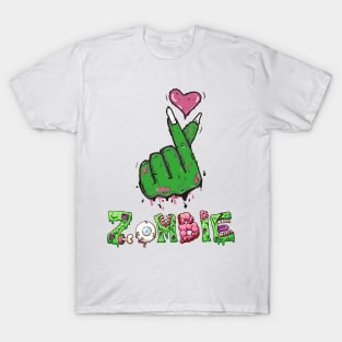 Zombie Kpop Heart T-Shirt